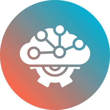 Soyut grupta izole edilmiş beyin simgesi