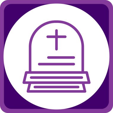 Mezar taşı simgesinin vektör illüstrasyonu