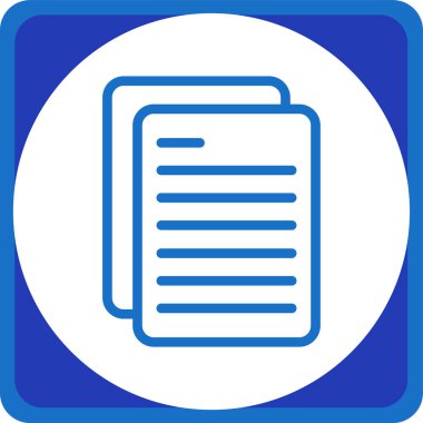 Belge modern simgesinin vektör illüstrasyonu