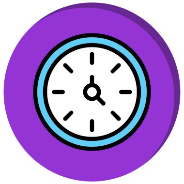 Saat simgesi vektör illüstrasyonu