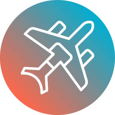 Uçak simge vektör çizim