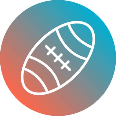 Rugby topu simge vektör çizim