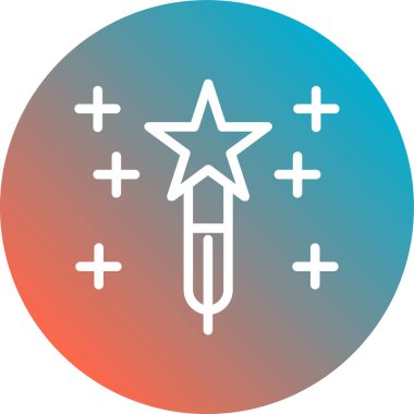 yıldız simgesi soyut bir grupta izole edildi