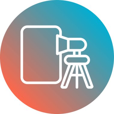 Sandalye. Web simgesi basit illüstrasyon