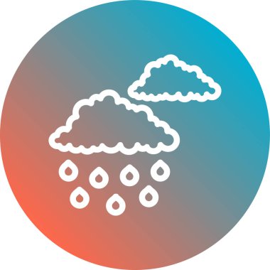 yağmur simgesi, vektör illüstrasyonu