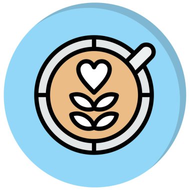 kahve ikonu vektör illüstrasyonu