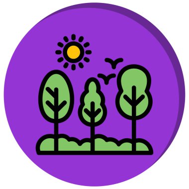 Ağaç. Web simgesi basit illüstrasyon