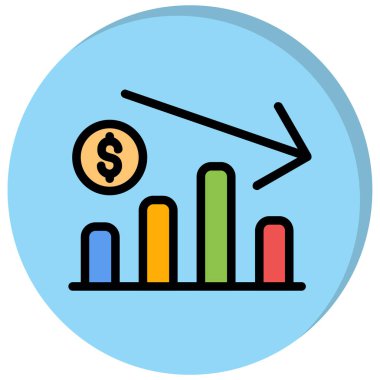 grafik vektörü düz renk simgesi