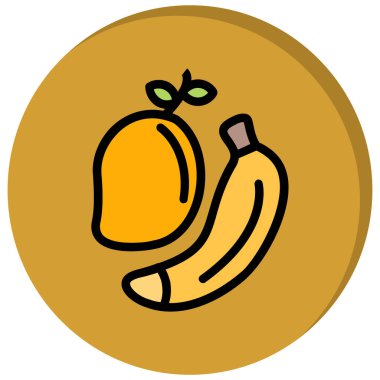 Muz simgesinin vektör illüstrasyonu