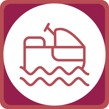 Tekne simgesinin vektör illüstrasyonu