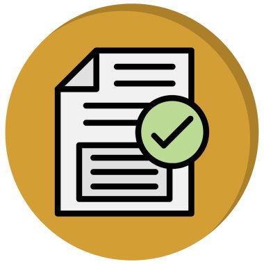 Belge. Web simgesi basit illüstrasyon