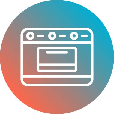 Fırın ikonu. düz tasarım biçimi