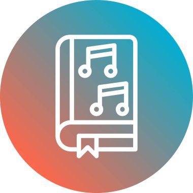 müzik nota simgesi, vektör illüstrasyonu