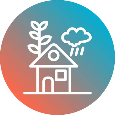 Bir çiftlik simgesinin vektör illüstrasyonu