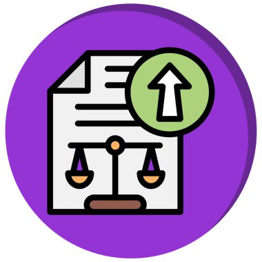 Hukuk kitabı simgesi renk ana hatları vektörü