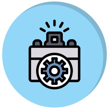 Kamera. Web simgesi basit illüstrasyon