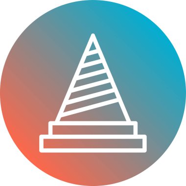 güzel piramit vektör çizgisi simgesi