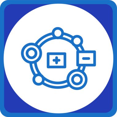 Hastane. Web simgesi basit illüstrasyon