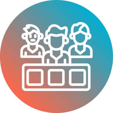 Takım. Web simgesi basit illüstrasyon