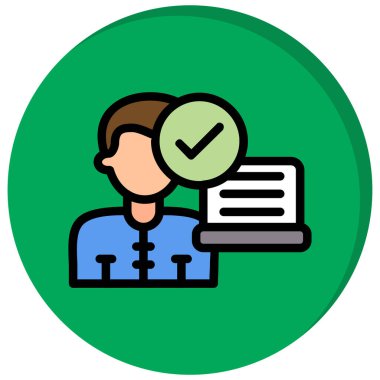 İş adamı simgesi vektör illüstrasyonu