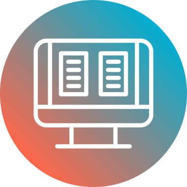 Bilgisayar. Basit web simgesi vektör illüstrasyonu