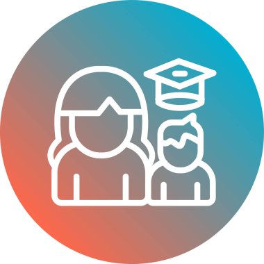 Öğrenci şapka simge vektör çizim