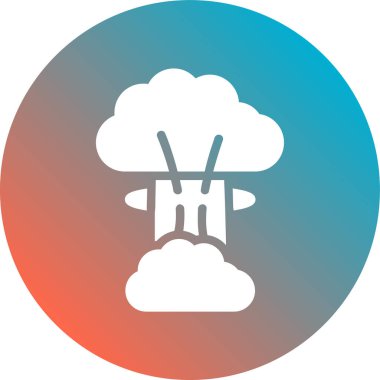 Bulut simgesi soyut arkaplan grubunda izole edildi