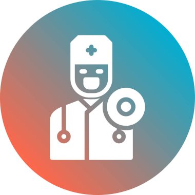 Doktor düz vektör simgesi