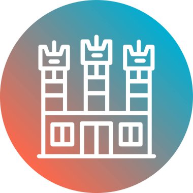 Modern ikon vektör illüstrasyonu, yaz tatili