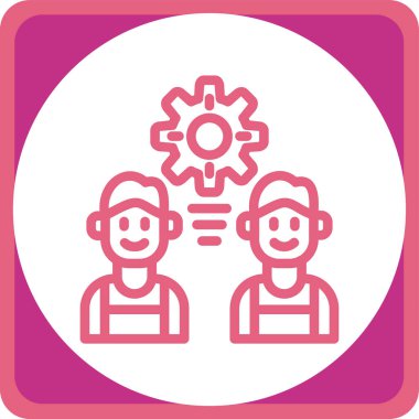 Düz biçimdeki insanların vektör simgesi