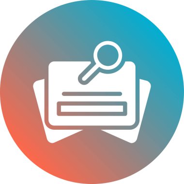 Büyüteçli kağıdın vektör simgesi