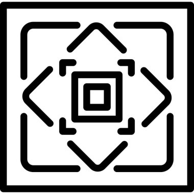 Yönlendirme ok vektör simgesi. biçim kontur simgesi, siyah renk, beyaz arkaplan.