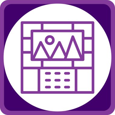 Bir harita simgesinin vektör illüstrasyonu