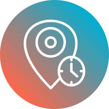 Vektör konumu simge illüstrasyonu