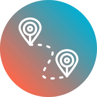 Vektör konumu simge illüstrasyonu