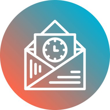 e- posta mektup simgesi. Web için harf vektör simgesinin özet çizimi.