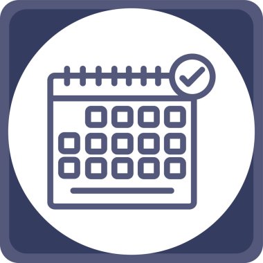 Takvim simgesi vektör illüstrasyonu