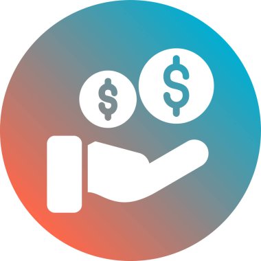 para vektör dairesi düz simgesi