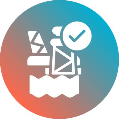 Modern seyahat eksikliğinin vektör illüstrasyon simgesi