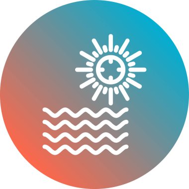 Güneş simgesinin vektör illüstrasyonu