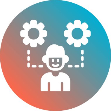 Şapkalı ve teçhizatlı bir adamın vektör çizimi