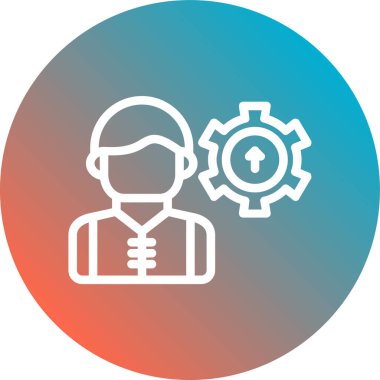 Bir dişli simgesini vektör çizim