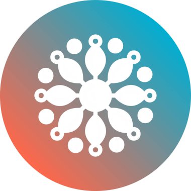 Kar Tanesi simgesi, Noel ve kış, vektör illüstrasyonu