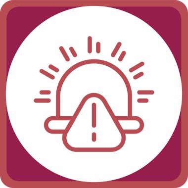 Bir uyarı simgesinin vektör illüstrasyonu