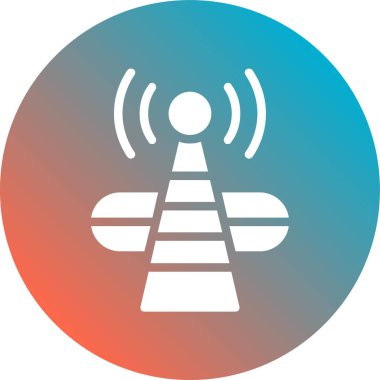 uydu anten vektör simgesi. Web tasarımı, web ve mobil için basit vektör logosu