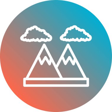 dağ ikonu vektör illüstrasyonu