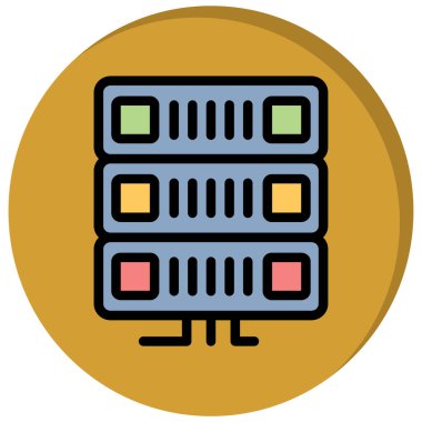 Sunucu. Web simgesi basit illüstrasyon