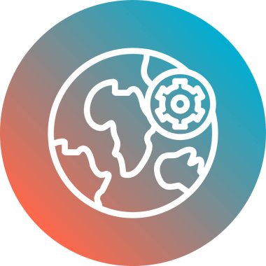 küresel simge vektör çizim