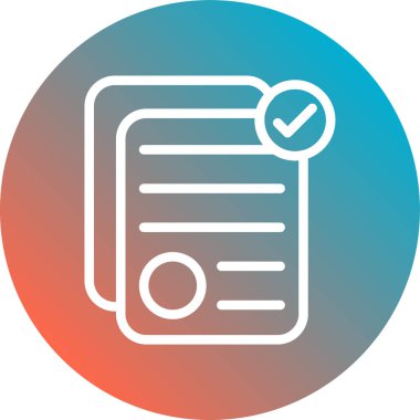 Kontrol listesi. Web simgesi basit illüstrasyon