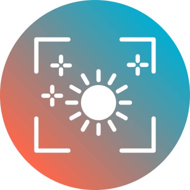 Güneş simgesinin vektör illüstrasyonu